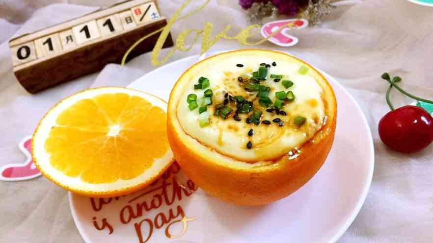 橙子蒸蛋健康方便