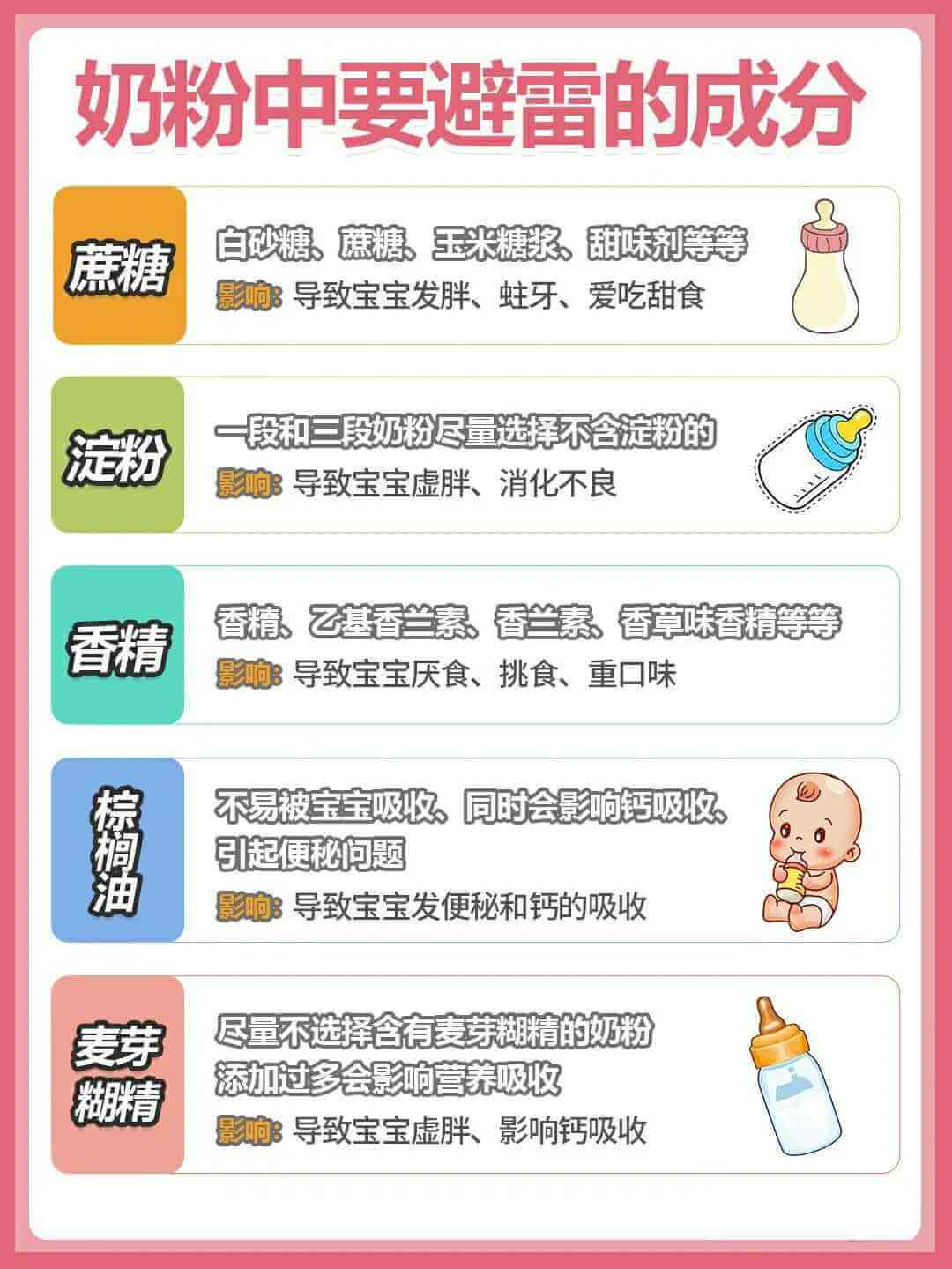 奶粉避雷成分