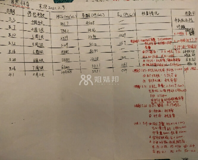 最后一次怀孕激素检查情况