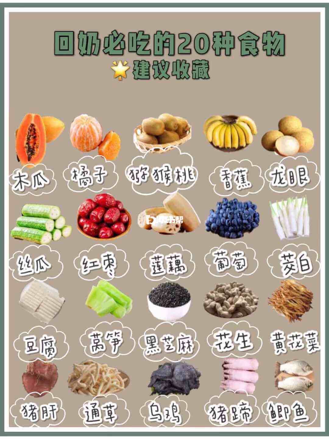 推荐下奶的食材