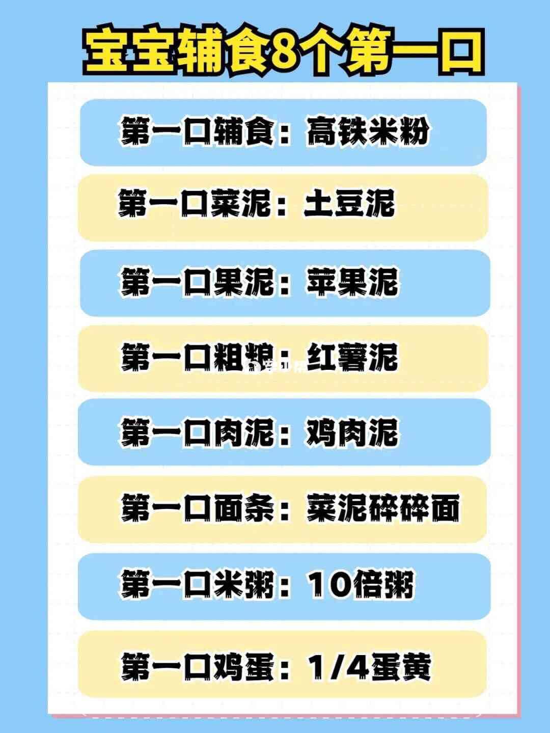 宝宝辅食的8个第一口