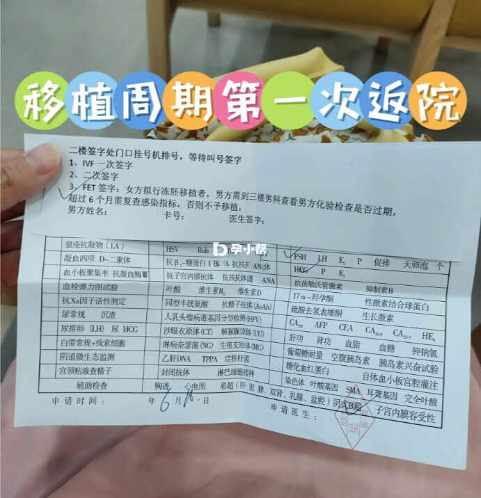 移植周期第一次返院