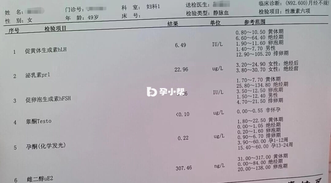 激素报告